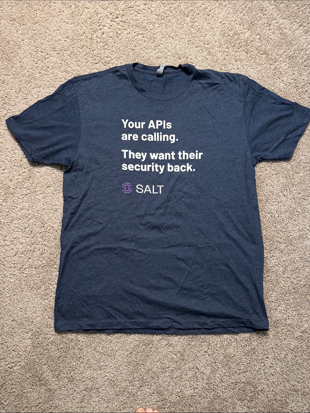 Men's Navy Graphic Tech Tee - "Your APIs are calling"